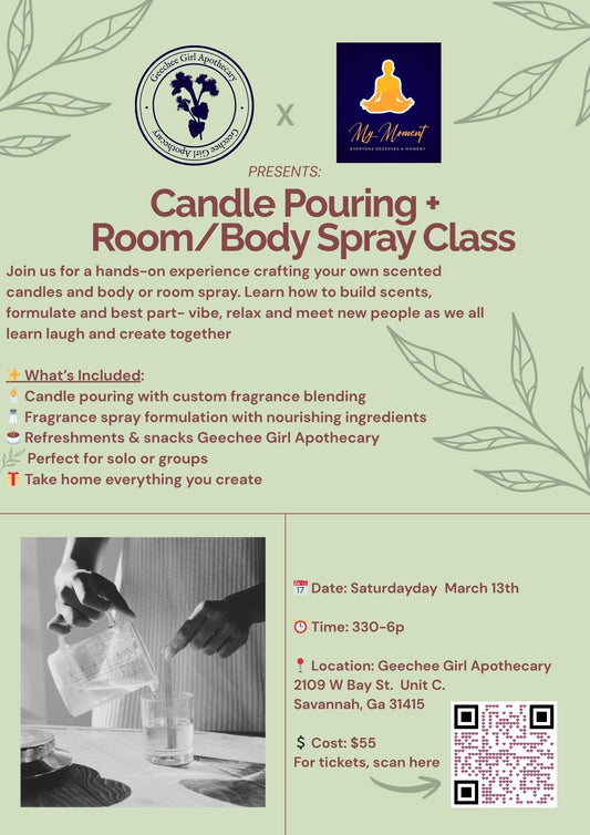 Candle Pouring & Fragrance Spray Class